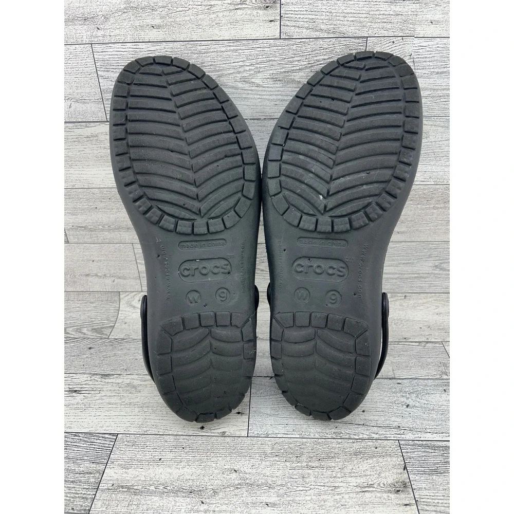 Crocs Cleo II Black Dual Strap Slingback Comfort Sandals Womens Size 9